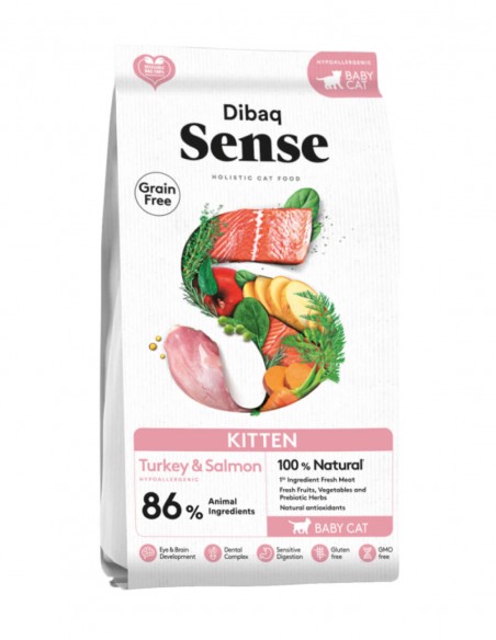 SENSE Pavo y Salmón Grain Free 1,5kg - Pienso para KITTEN