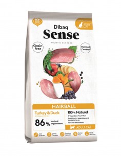 SENSE Pato y Pavo Control Bolas de Pelo 6kg - Pienso para...