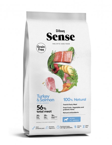 SENSE Pavo y Salmón Grain Free 12kg - Pienso para CACHORROS