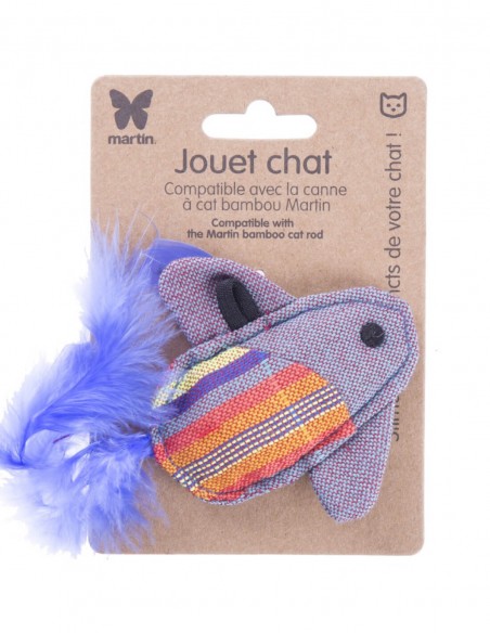 Pez volador con Plumas - Juguete para Gatos
