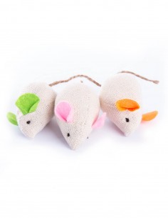 Ratón con orejas de fieltro de colores - Juguete para...