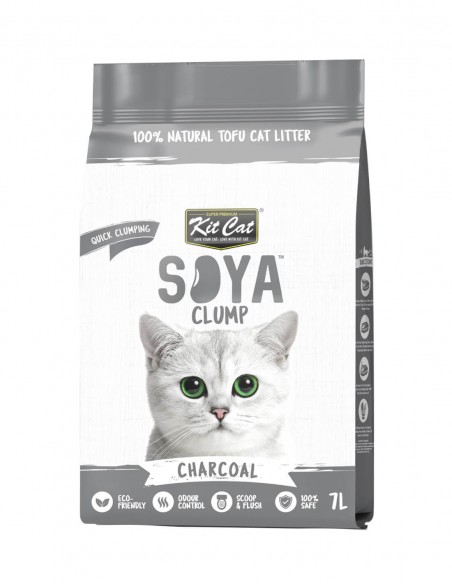 Kit Cat SoyaClump Arena de Soja Eco - Carbón Activo 7L