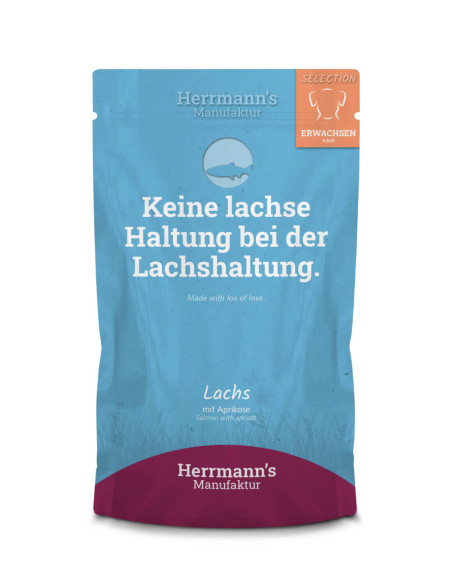 HERRMANN'S Salmón y Albaricoque 150g - Comida Húmeda BIO para Perros
