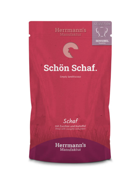 HERRMANN'S Oveja y Calabacín 150g - Comida Húmeda BIO SENSITIVE para Perros