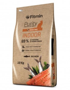 FITMIN Indoor Salmón Grain Free 10kg - Para Gatos