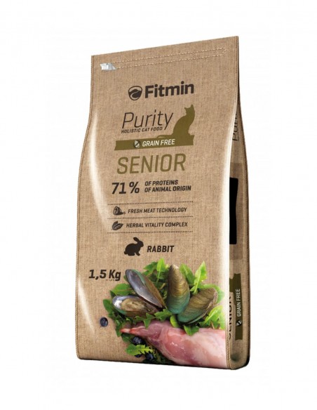 Caducidad: 01/09/2026 | FITMIN Senior Conejo Grain Free 1,5kg - Para Gatos SENIOR
