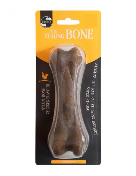 Strong Bone Hueso de Nylon Pollo 15cm - Juguete Mordedor para Perros