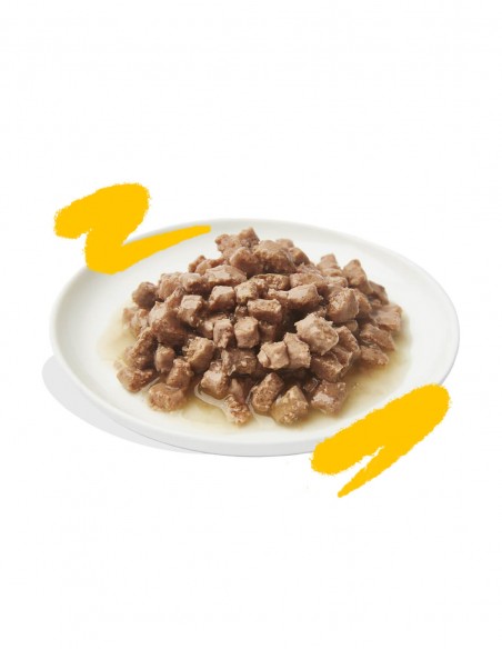 Edgard & Cooper Trocitos de Pavo y Pollo con Arándanos 85g - Comida Húmeda para Gatos