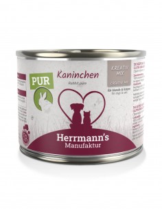 HERRMANN'S PURE Conejo 200g - Comida Húmeda para Perros y...