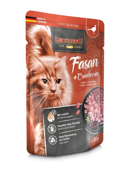 Leonardo Finest Selection Faisán y Arándanos 85g - Para Gatos
