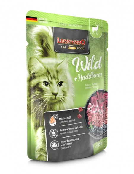 Leonardo Finest Selection Venado y Arándanos 85g - Para Gatos