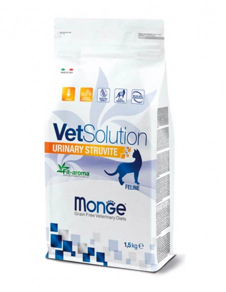 MONGE Vet Solution Urinary Struvite 1,5 Kg - Pienso para Gatos