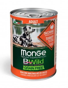 MONGE Bwild Pavo 400g - Comida Húmeda para Perros