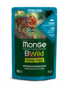 MONGE Bwild Atún, Gambas y Judías Verdes 85g - Para...