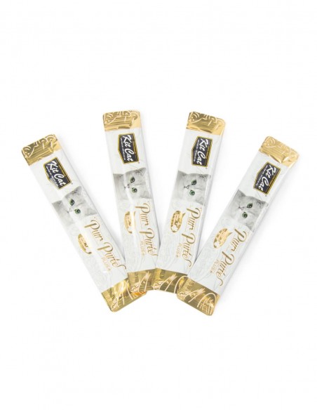 KIT CAT PurrPuree Value Pack Pollo y Fibra 40x15g - Control Bolas de Pelo