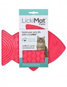 LickiMat Felix Rosa - Comedero Antivoracidad para Gatos 2