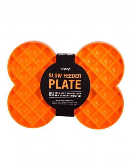 LickiMat Slodog Naranja - Comedero Antivoracidad para Perros