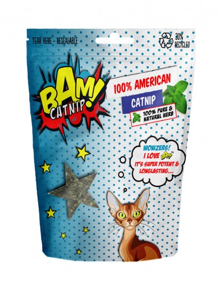 BAM! Catnip Bolsa con Hojas de Catnip 14g - Para Gatos