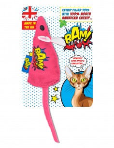 BAM! Catnip Mouse Rosa - Juguete para Gatos