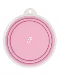 Comedero Plegable para Viajes Rosa M - Para Perros y Gatos