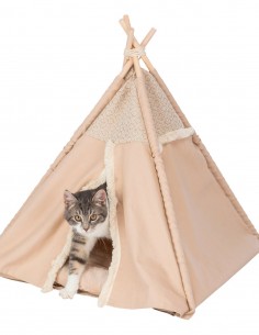Cueva Tipi Boho con Cojín Reversible - Para Perros y Gatos 2