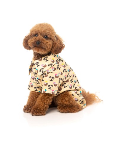 FuzzYard Camisa Hawaiana Sandy Coconut - Talla 7