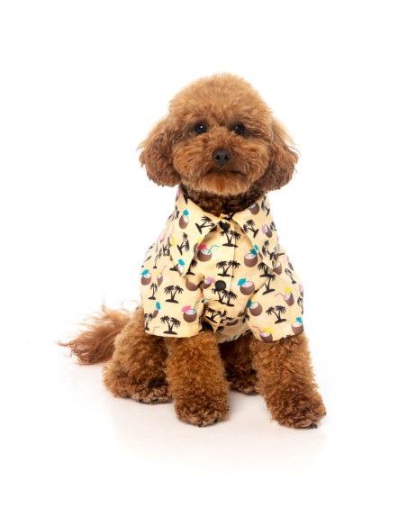 FuzzYard Camisa Hawaiana Sandy Coconut - Talla 1