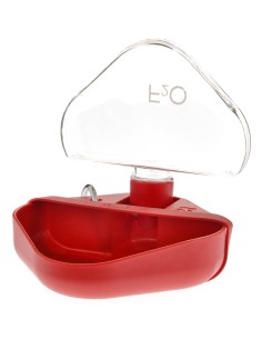 Botella De Viaje Con Cuenco Roja 350ml - Para Perros 2