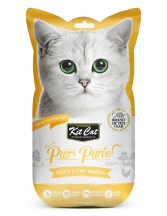 KIT CAT PurrPuree Pollo y Fibra 4x15g - Control Bolas de...