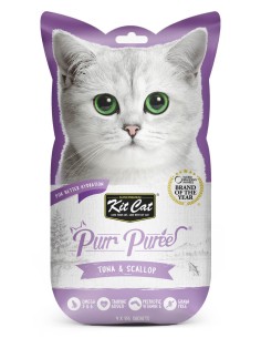 KIT CAT PurrPuree Atún y Vieira 4x15g