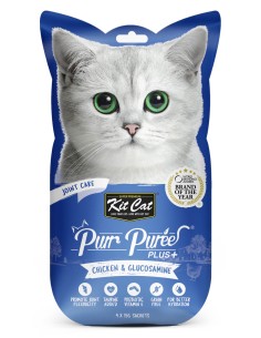 KIT CAT PurrPureePlus Pollo y Glucosamina 4x15g - Joint Care