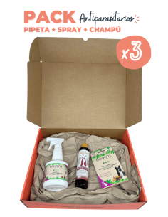 Pack Antiparasitarios Pipeta + Spray + Champú by...