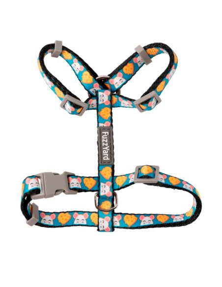 FUZZYARD Pack Correa + Arnés Cheesy Hearts - Para Gatos
