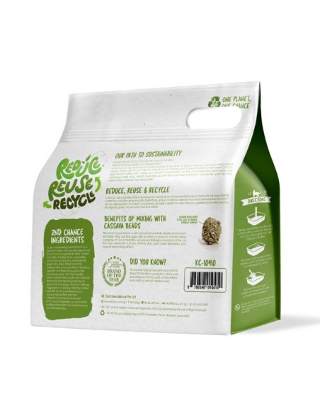 Kit Cat Second Chance - Arena de Hojas de Té Verde, Guisante y Yuca 2,5 KG