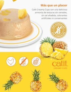 Catit Creamy CUPS Mousse de Pollo y Piña 4x25g - Para Gatos 2