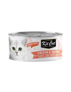 KIT CAT Toppers Pollo con Salmón 80g - Comida Húmeda para...