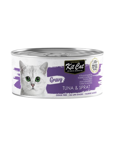KIT CAT Gravy Atún con Boquerón 70g - Comida Húmeda en salsa Gatos