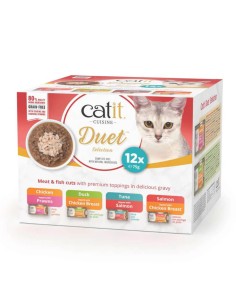 Catit Pack Degustación Duet Trocitos en Salsa 12x75g -...
