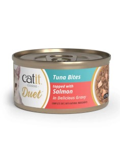 Catit Bites Duet Trocitos en Salsa de Atún con Salmón 75g...