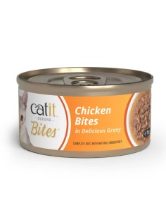 Catit Bites Trocitos en Salsa de Pollo 75g - Para Gatos