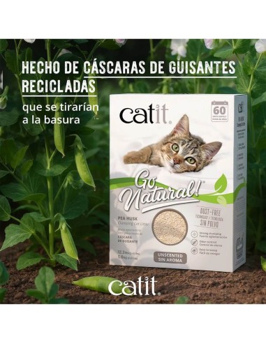 Catit Go Natural! Arena ECO de cáscara Guisante...