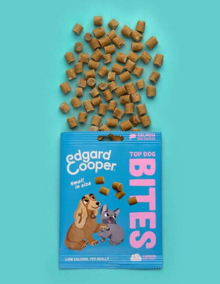 Edgard & Cooper Bocaditos Salmón, Pollo y Mango 50g - Snacks para Perros