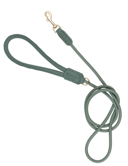 FuzzYard LIFE Correa Cuero Myrtle Green S - Para Perros