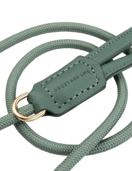 FuzzYard LIFE Correa Cuero Myrtle Green S - Para Perros