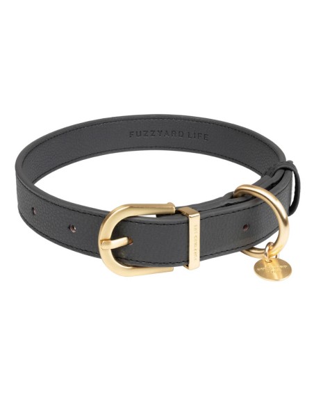 FuzzYard LIFE Collar Cuero Slate Grey L - Para Perros