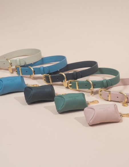 FuzzYard LIFE Collar Cuero Myrtle Green M - Para Perros