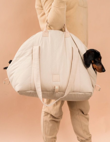 FuzzYard Life Transportín + Silla de Coche Sandstone - Para Perros y Gatos