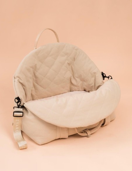 FuzzYard Life Transportín + Silla de Coche Sandstone - Para Perros y Gatos