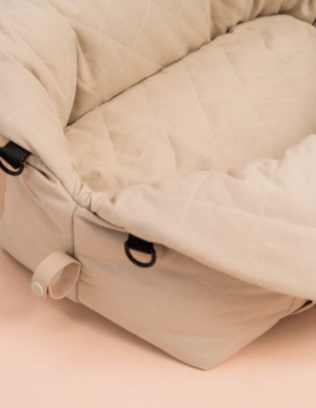 FuzzYard Life Transportín + Silla de Coche Sandstone - Para Perros y Gatos