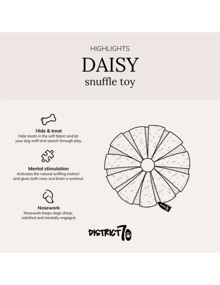 District 70 Margarita Interactiva & Escondite Rosa - Juguete para Perros